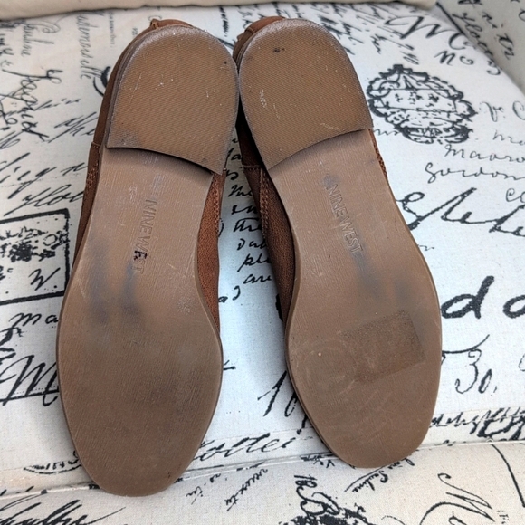 Nine West Jupiter Brown Suede Slip On Ankle Boots Women's 7.5 - Picture 9 of 14